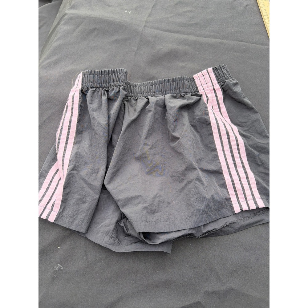 Shein Curve Womens 2XL Black Pink Stripe Athletic Shorts Elastic Waist Sporty